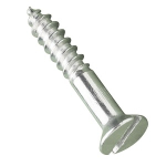 6x5/8 BZP Countersunk Slotted Woodscrew