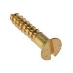8x1 1/2 Brass CSK Slotted Woodscrew (200/Bx)