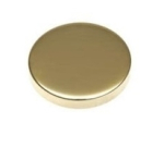 25mm Flat Polished Brass & Lacquered Coverhead 5ba