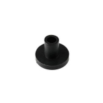 Black rubber spacer sleeve - 6mm x 14mm o/d x 4mm hole