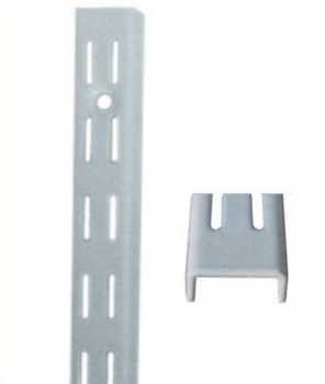 710mm Twin Slot-Uprights White 710mm Twin Slot-Uprights White