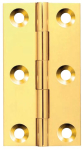 75x42x2mm Polished Chrome Plated Broad Brass Butt Hinge