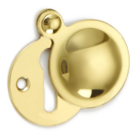 COVERED ESCUTCHEON. POLISHED BRASS UNLACQUERED