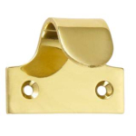 Pressed Hook Sash Lift Polished Brass Unlacquered
