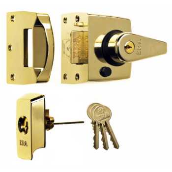 60mm BS High Security Rim Nigh tlatch Brass Cylinder & Body 60mm BS High Security Rim Nigh tlatch Brass Cylinder & Body