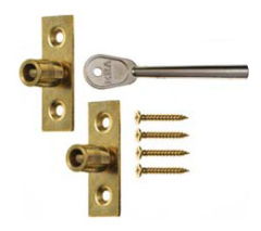 Sashlock , Std Key - Carded - Brass Effect