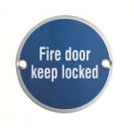 Fire Door Keep Locked Sign SSS
