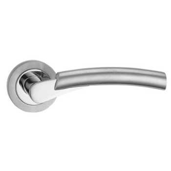 Sorrento Satin/Polished Chrome Lever on Rose Sorrento Satin/Polished Chrome Lever on Rose
