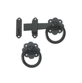 5Inch No.1136 Plain Ring Handled Gate Latch Black 5Inch No.1136 Plain Ring Handled Gate Latch Black