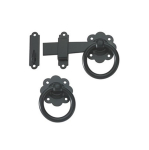 6inch No.1136 Plain Ring Handled Gate Latches Black