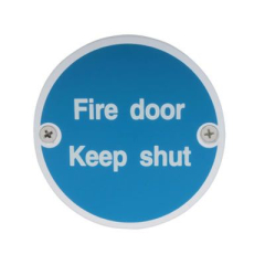 75mm dia. SAA Fire Door Keep Shut Sign