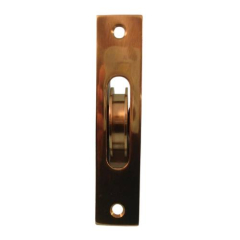 Ball Bearing 1 3/4Inch Sash Pulle y Square - Polished Brass