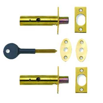 Yale Door Security Bolt Brass (pack of 2) PB Yale Door Security Bolt Brass (pack of 2) PB