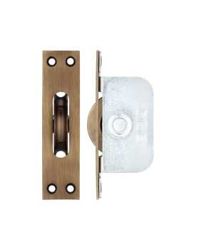 2 1/4Inch Florentine Bronze Ball Bearing Pulley Square Forend 2 1/4Inch Florentine Bronze Ball Bearing Pulley Square Forend