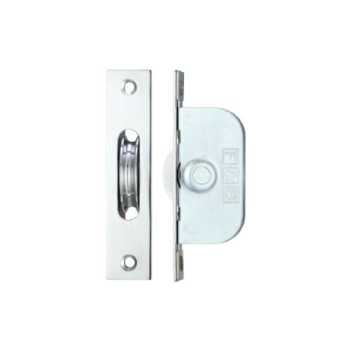 Polished Chrome Ball Bearing Pulley 1 3/4Inch Square Forend Polished Chrome Ball Bearing Pulley 1 3/4Inch Square Forend