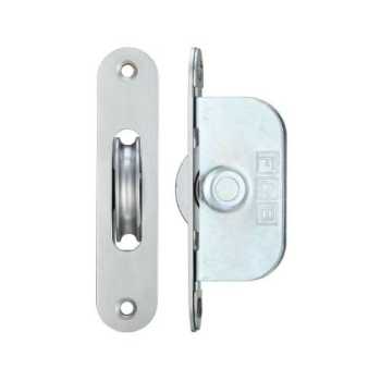 Satin Chrome Ball Bearing Pulley 1 3/4Inch Radius Forend Satin Chrome Ball Bearing Pulley 1 3/4Inch Radius Forend
