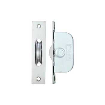 Satin Chrome Ball Bearing Pulley 1 3/4Inch Square Forend Satin Chrome Ball Bearing Pulley 1 3/4Inch Square Forend