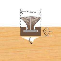 Slide Pile Carrier c/w 6.5mm Pile S/Adh 2.2m White Slide Pile Carrier c/w 6.5mm Pile S/Adh 2.2m White