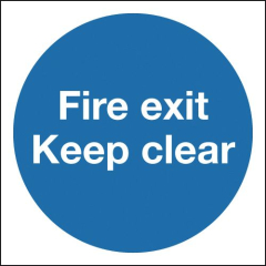 150X150 FIRE EXIT KEEP CLEAR