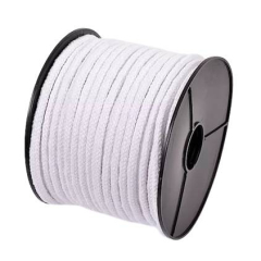 HD 6mm Waxed White Cotton Sash Cord - Polyester Core (100m)
