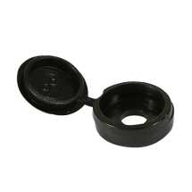 3.5-4.0 (6-8g) Black Hinged Cover Caps