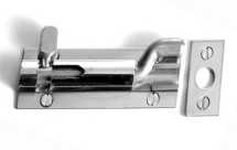 76x25mm Necked Barrel Bolt Polished Chrome Plated