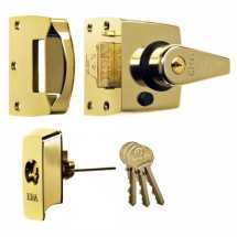 60mm BS High Security Rim Nigh tlatch Brass Cylinder & Body