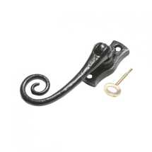 Black Lockable Casement Fastener LH
