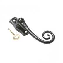 Black Lockable Casement Fastener RH