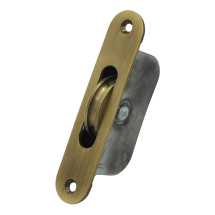 PowrX Antique Brass 1 3/4inch Radius End Sash Pulley