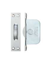 2 1/4inch Satin Chrome Ball Bearing Pulley Square Forend