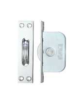 2 1/4inch Polished Chrome Ball Bearing Pulley Square Forend