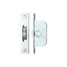 Polished Chrome Ball Bearing Pulley 1 3/4inch Square Forend