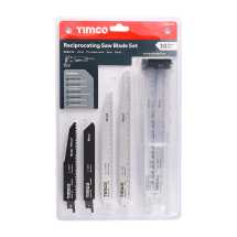 Recip Saw Blade Mixed 10pc Set Wood & Metal Cutting