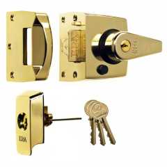 40mm BS High Security Rim Nigh tlatch Brass Cylinder & Body