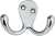 Coat Hook Dbl 76x56x25mm ZA CP