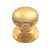25mm Victorian Cupboard Knob (One Piece With Fixed Rose) PB