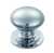 42mm VICTORIAN CUPBOARD KNOB ( ONE PIECE WITH FIXED ROSE) CP