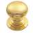 51mm Victorian Cupboard Knob (One Piece With Fixed Rose) PB