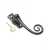 Black Lockable Casement Fastener RH