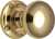 Victoria Polished Brass Round Mortice Knob 57mm