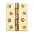 102x67x3.7mm DPBW Polished Brass Butt Hinge