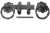 6" No.1137 Twisted Ring Handle Latch Black
