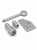 PowrX Polished Chrome 19mm Roller Sash Stop
