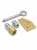 PowrX Champagne Brass 19mm Roller Sash Stop