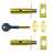 Yale Door Security Bolt Brass (pack of 2) PB