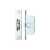 Polished Chrome Ball Bearing Pulley 1 3/4" Square Forend