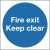 150X150 FIRE EXIT KEEP CLEAR